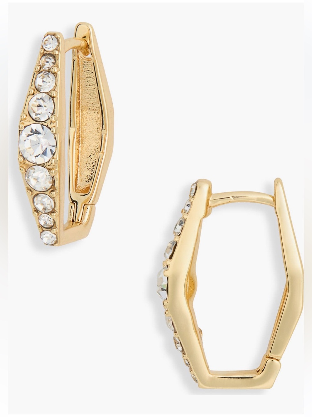 Gold Tone Hoop Earrings NWT